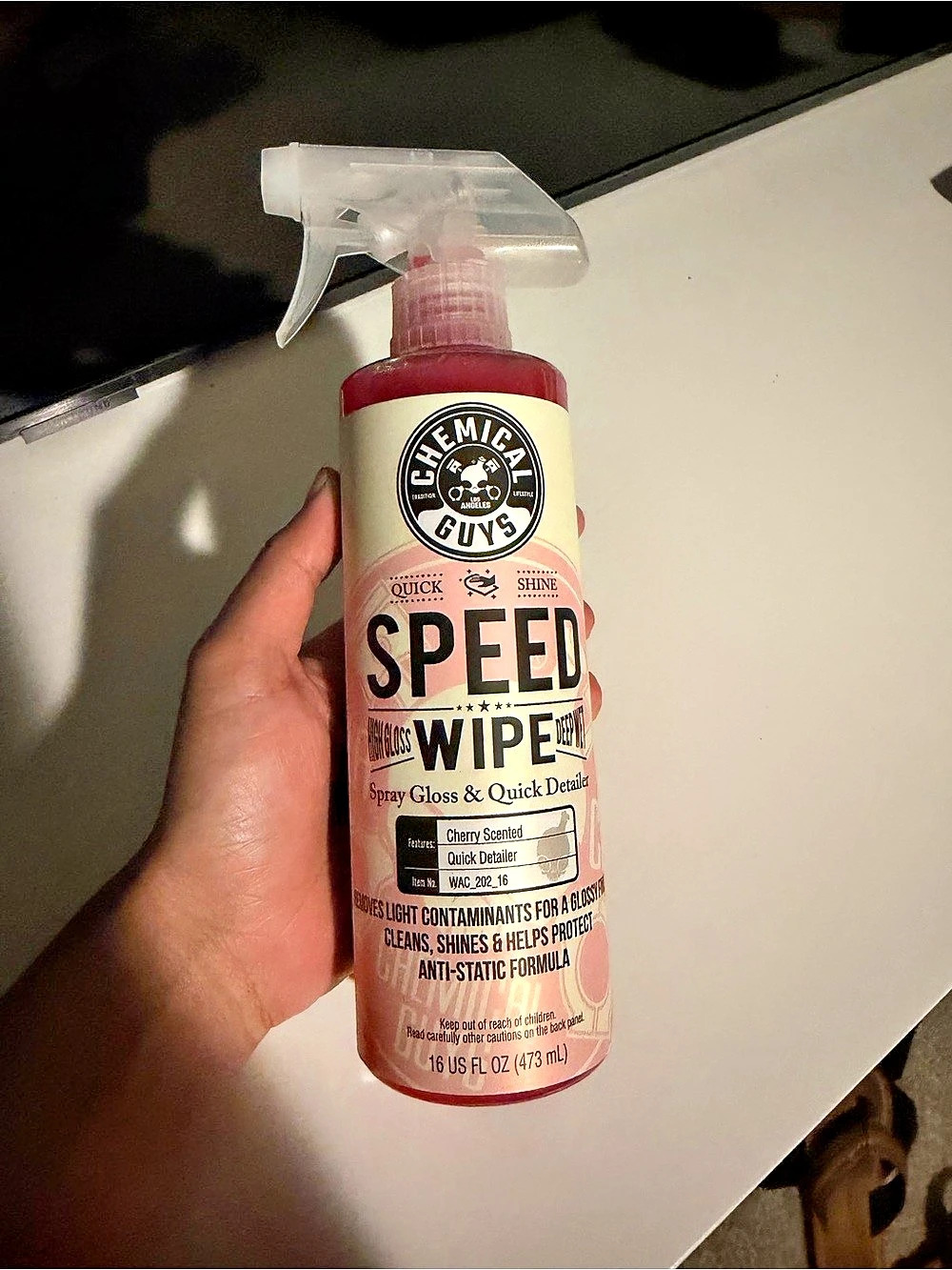 Chemical Guys Speed Wipe Spray Gloss & Quick Detailer Quick Detailer Spray 16 fl